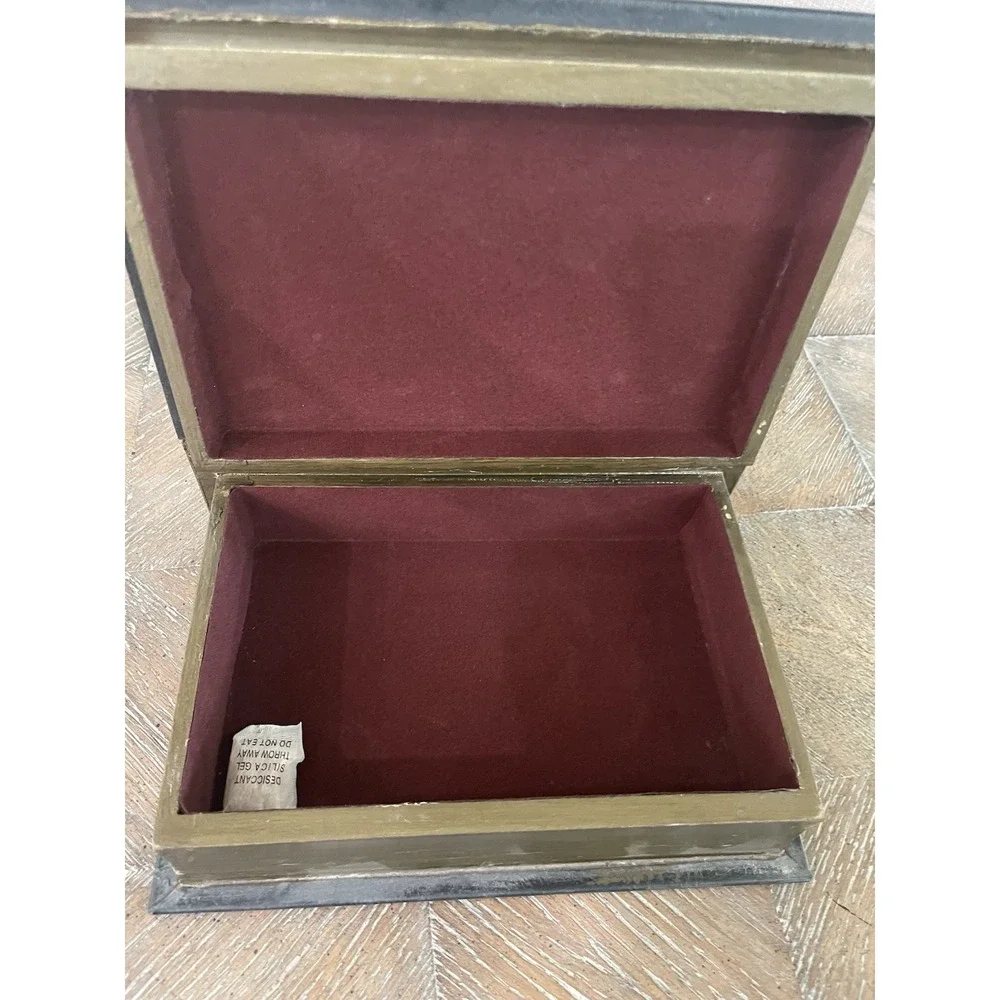 Vtg Wooden Book Box 